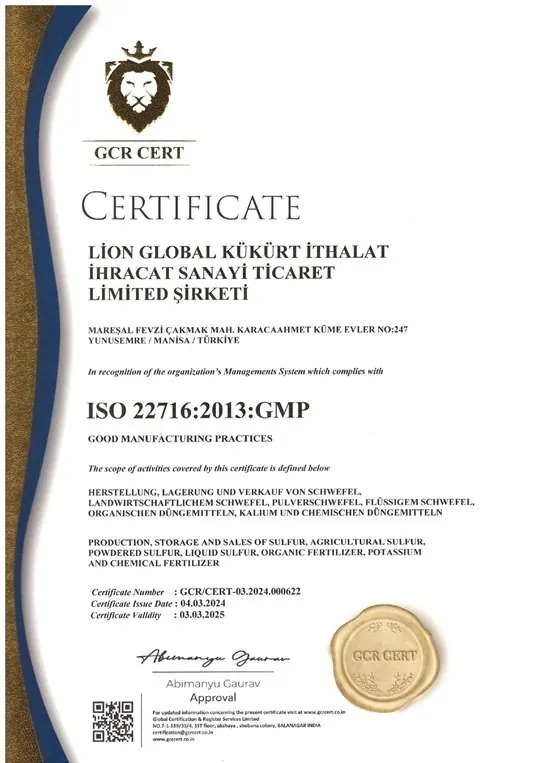 ISO 22716:2013 GMP